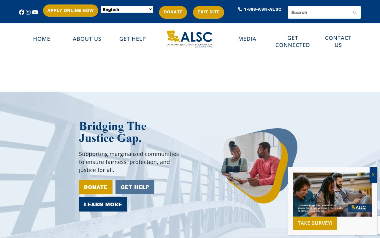Acadiana Legal Service Corporation help for Lafayette County court users