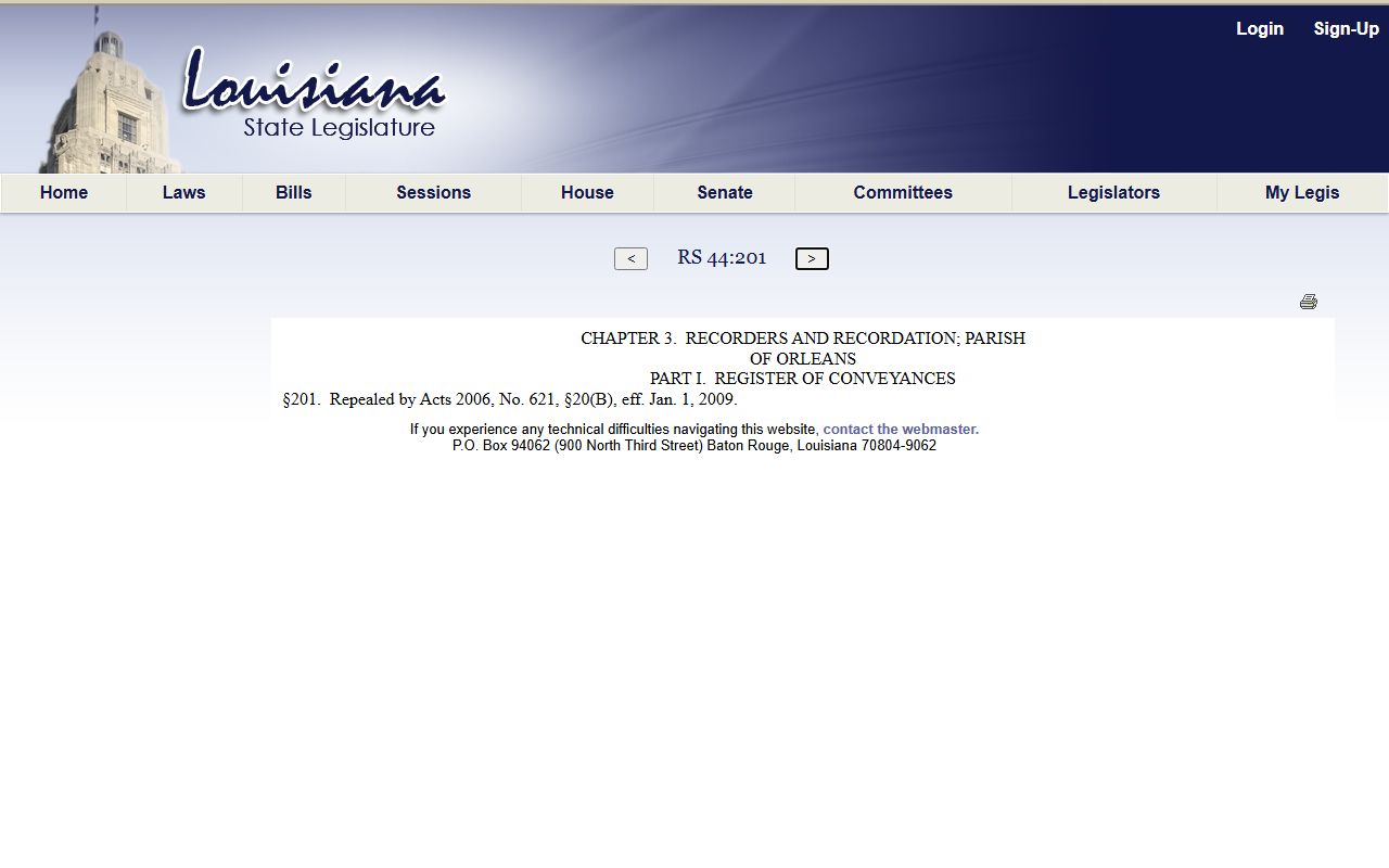 Louisiana Public Records Law definitions for Lafayette County public records